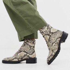 ASOS Snakeskin Ankle Boot